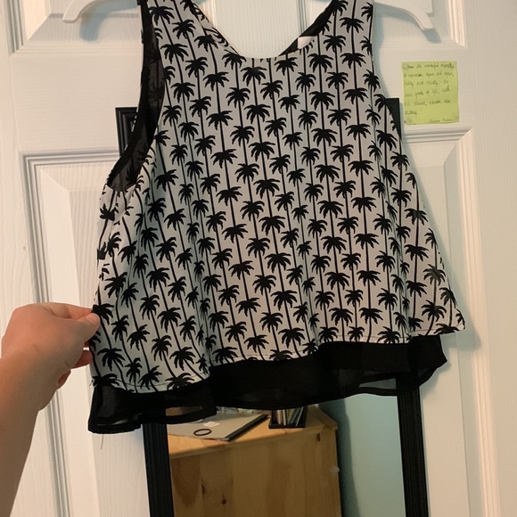 Tropical print cropped tank top - Picture 2 of 6